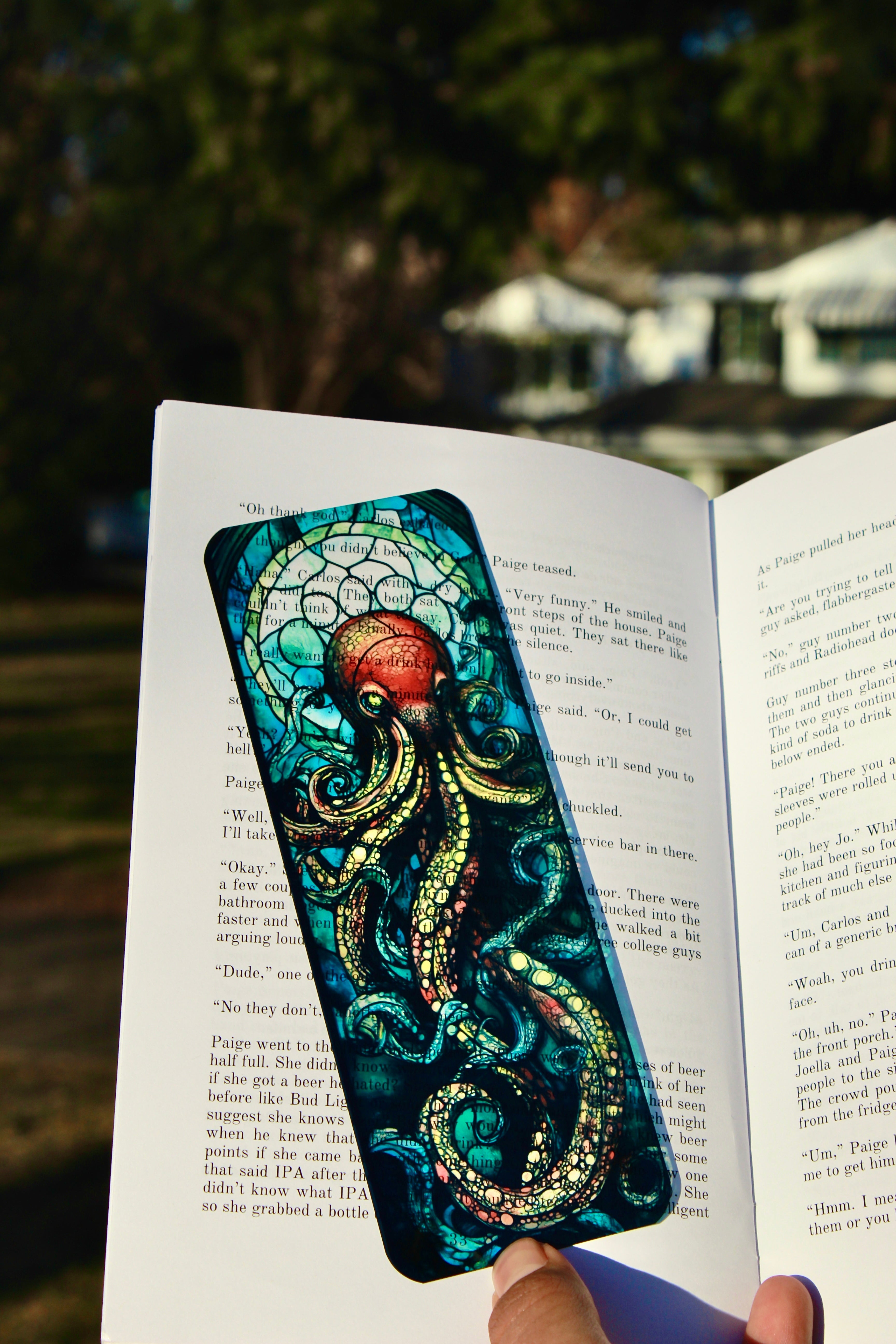 Kraken Octopus Bookmark – Handmade Mythical Sea Creature Bookmark, Fantasy Book Lover Gift, Ocean-Inspired, Nautical Themed Bookmark
