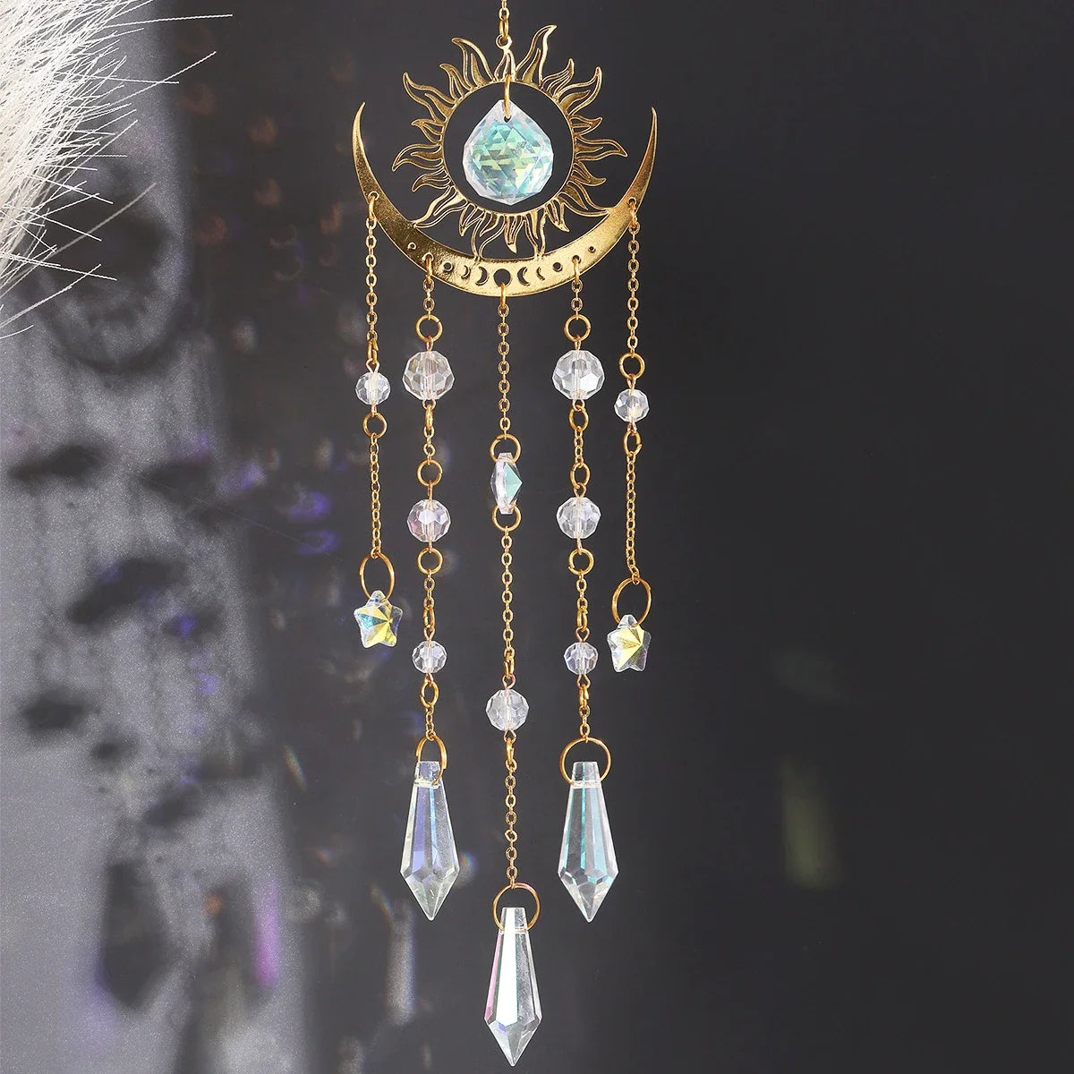 Moon Phase Crystal Sun Catcher